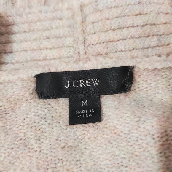J. Crew Ivory Rainbow Supersoft Yarn Cropped Cardigan Sweater Womens Size M Cozy - Picture 9 of 12